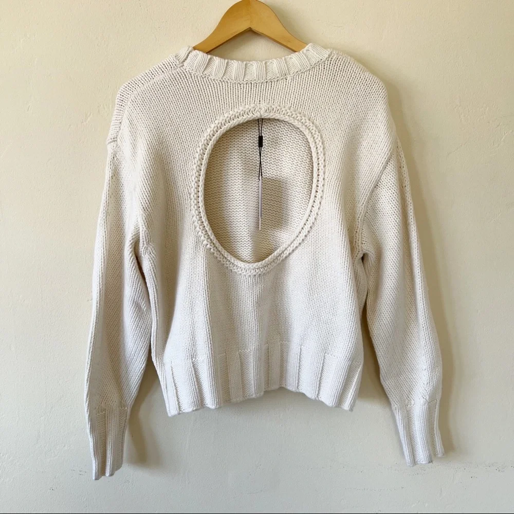 NWT Reiss Cady Keyhole Back Jumper Sweater sz l - Picture 6 of 8